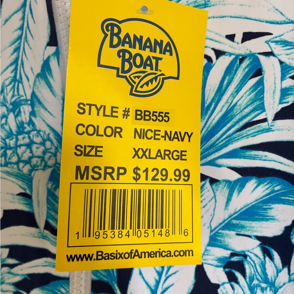NEW Banana Boat Blue and White Floral Swim Dress Size XXL - Picture 6 of 11